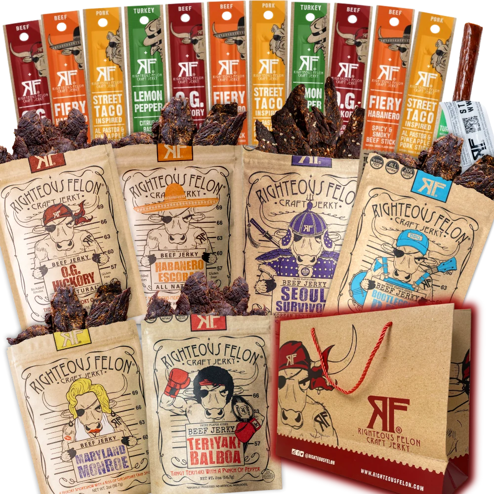 Righteous Felon Craft Jerky - Flavors